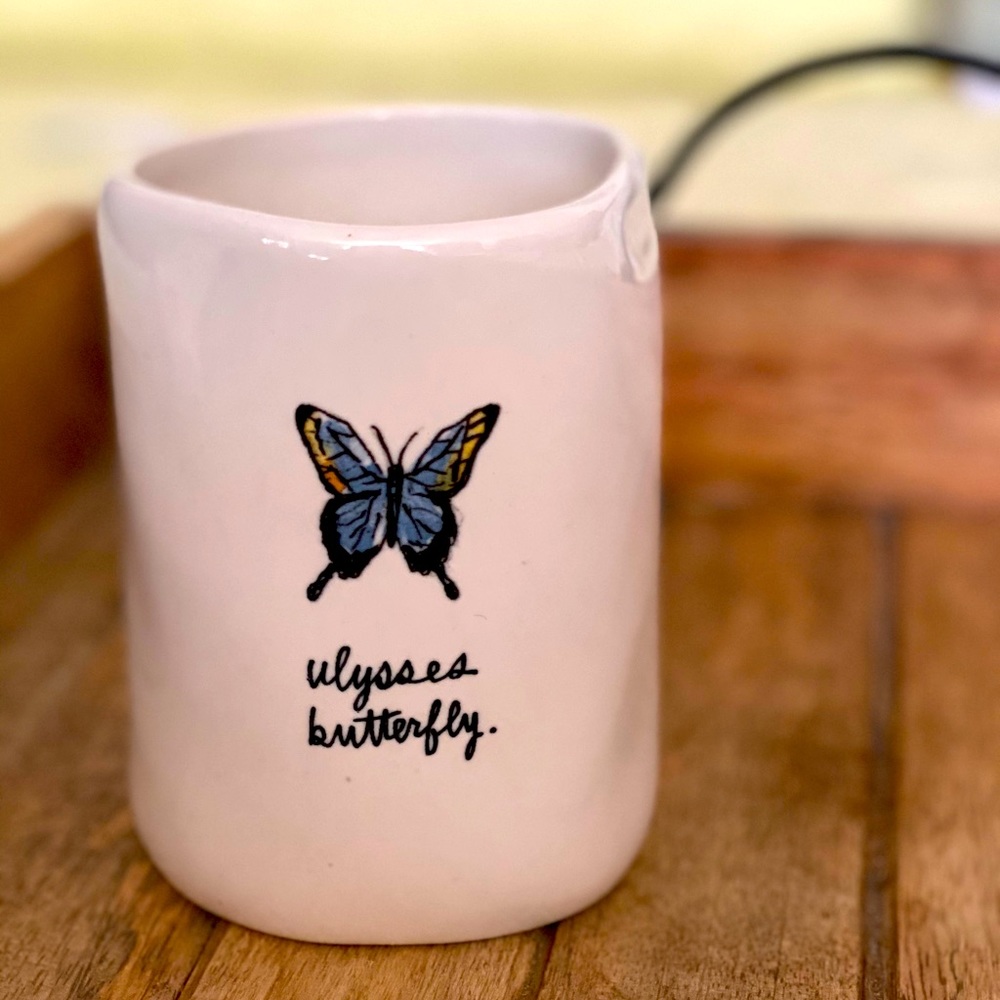 RARE Rae Dunn butterfly pencil holder